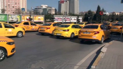 Ticari taksi sürücülerinden plaka sahiplerine eylem
