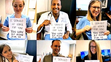 Coronavirus: Medical staff call on public to stay home