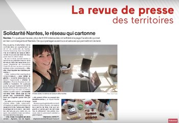 A Nantes, la solidarité s’organise sur le web  (Revue de presse des territoires)