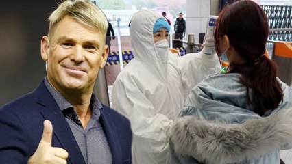 Shane Warne producing Hand Sanitiser in his gin making distillery.