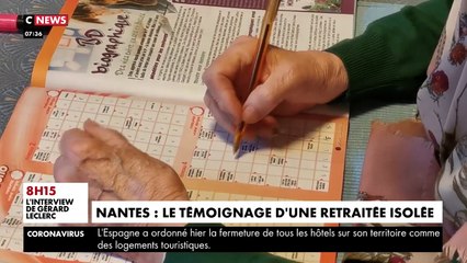 VIRUS - Isolée depuis le début du confinement, une retraitée témoigne : « Je ressens une solitude » - VIDEO