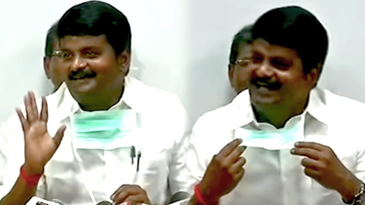 பேசிக்கொண்டு இருக்கும் போதே இருமிய அமைச்சர் விஜயபாஸ்கர்