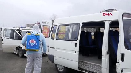 Trabzon'da cadde ve sokaklarda koronavirüs temizliği