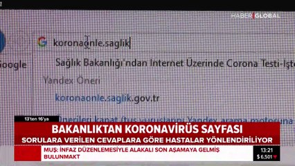 Sağlık Bakanlığı'ndan online koronavirüs testi