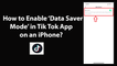 How to Enable Data Saver Mode in Tik Tok App on an iPhone?