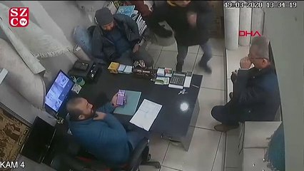 Hapşırınca herkes panikledi, o anlar güvenlik kamerasına yansıdı