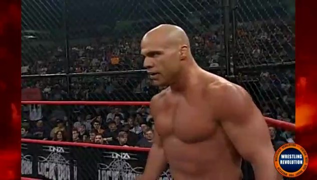 (ITA) Kurt Angle contro Samoa Joe [Six Sides of Steel Cage Match] (TNA LockDown 2008)