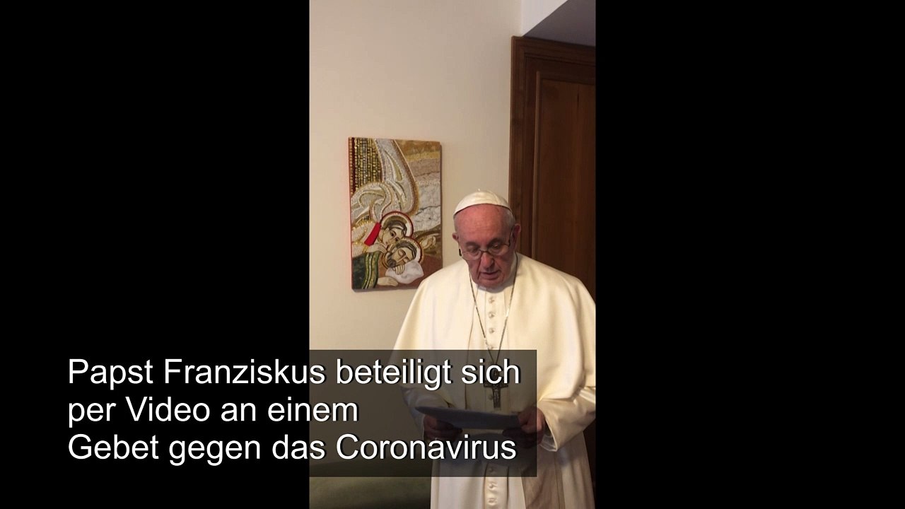 Corona-Krise: Papst ruft per Video-Gebet zur Solidarität auf
