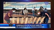 Gobernador del Guayas instala albergue en el coliseo del parque Samanes
