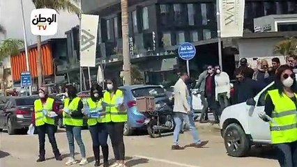 حزب مستقبل وطن يوزع كمامات في التجمع ومنشورات توعية