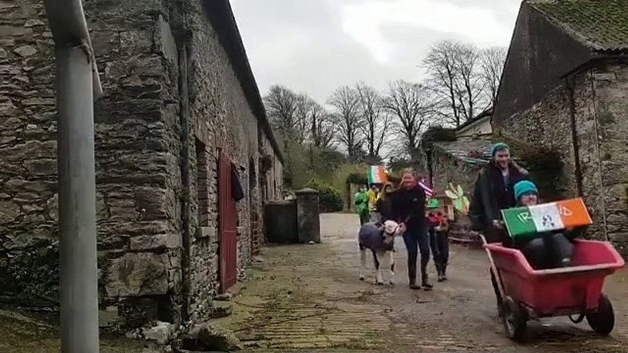 Family Does Small-Scale St. Patrick's Day Parade During Coronavirus