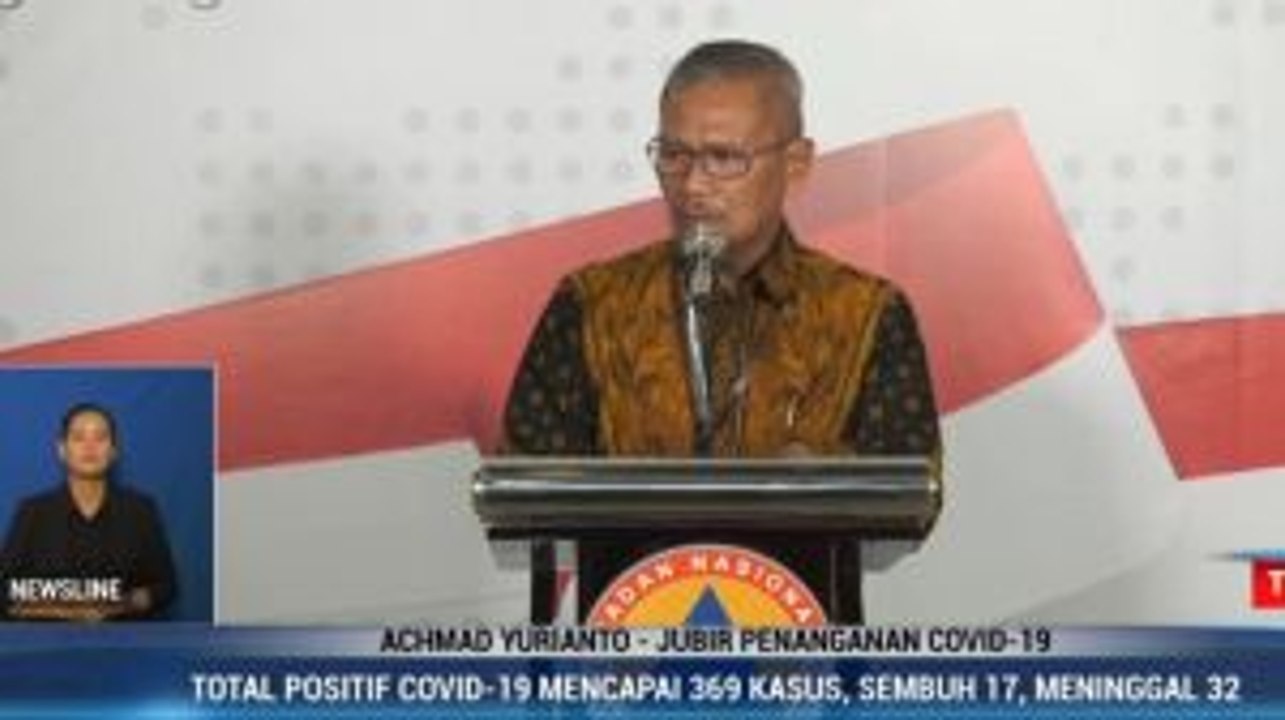 Total Positif Corona Jadi 369, 17 Sembuh dan 32 Meninggal