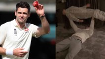 The girls are more than happy to help me train at home : Jimmy Anderson | London | Working out