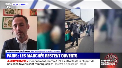 "Sur les marchés ouverts, si les règles ne sont pas respectées, nous prendrons les décisions" Premier adjoint à la Mairie de Paris