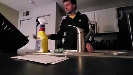 Man Makes Funky Beats with Lint Roller and Tap Water
