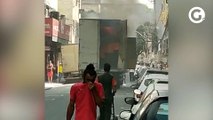 Caminhão pega fogo no Centro de Colatina