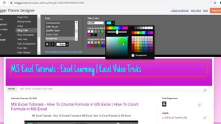 Blogger Tricks - How To Blogger Tab Color Customize | Blogger Tab Text Change