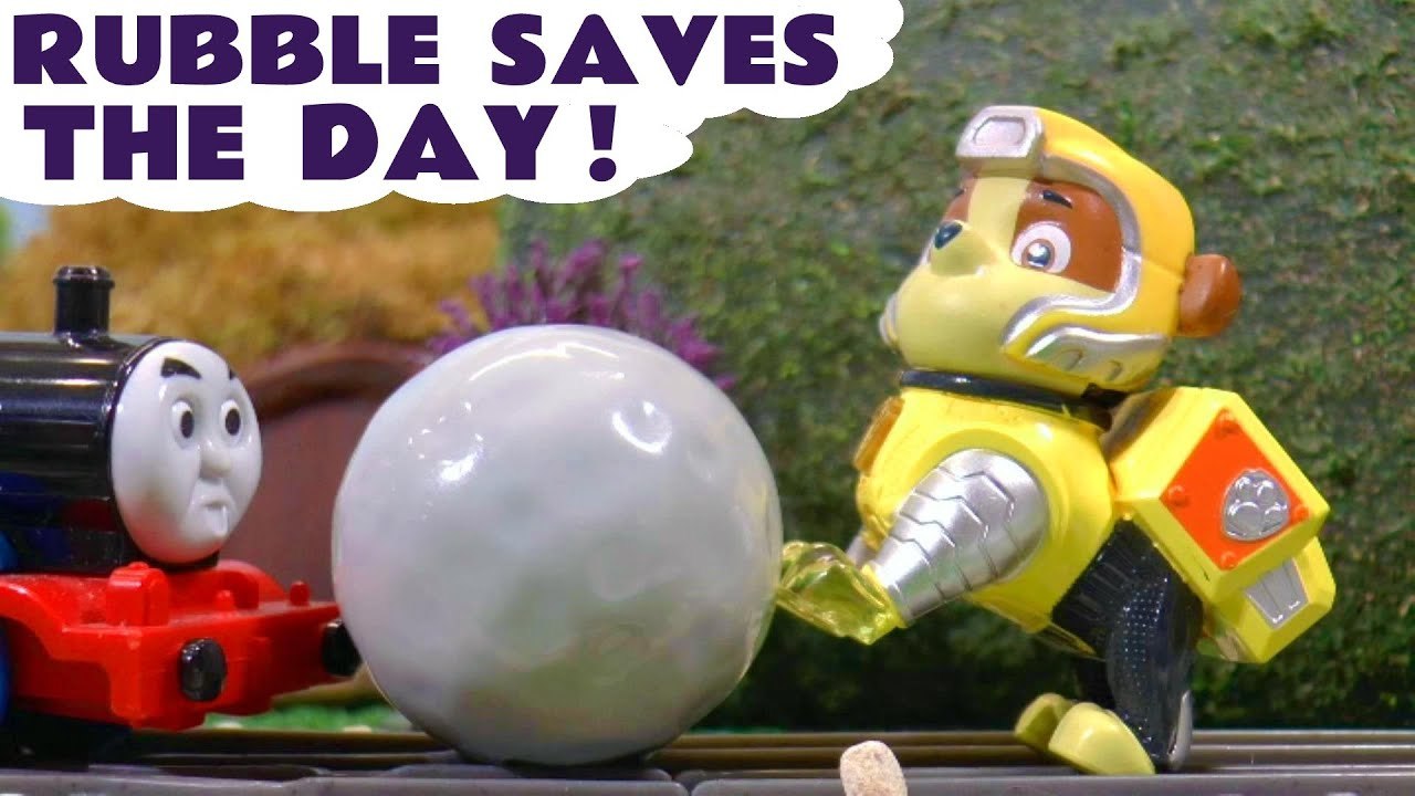 Paw Patrol Mighty Pups Rubble Rescue with Funny Funlings Super Funling and Thomas and Friends with Tom Moss in this Family Friendly Full Episode Toy Story from a Family Channel
