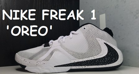 Giannis Antetokounmpo Nike Freak 1 Oreo Sneaker Detailed Look