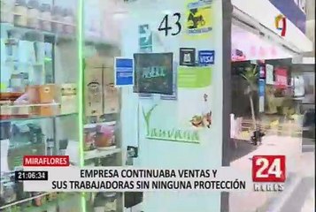 Miraflores: tienda que vendía productos para bajar de peso atendía en pleno estado de emergencia