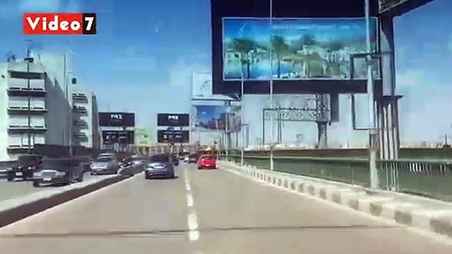 انسياب مرورى أعلى كوبرى أكتوبر من مدينة نصر حتى المهندسين