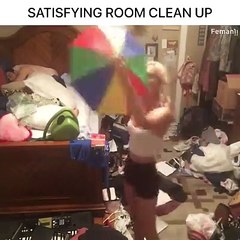 Satisfying room clean up _