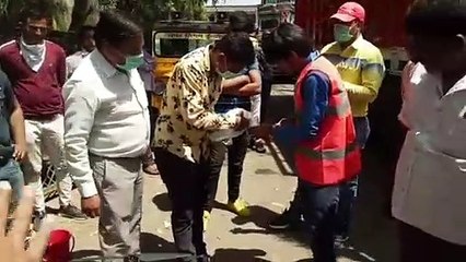 चोइथराम मंडी को निगम ने ड्रोन की मदद से हर्बल केमिकल से किया सैनीटाइज