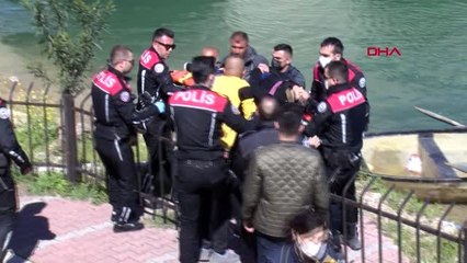 ADANA Nehre düşen engelli kadın kayıkla kurtarıldı