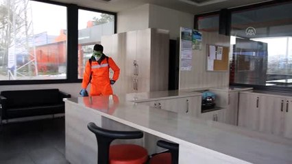 Sivas Organize Sanayi Bölgesinde koronavirüse karşı ilaçlama yapıldı