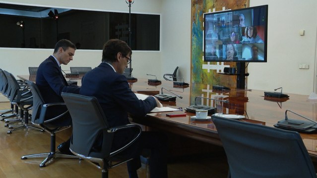Sánchez preside por videoconferencia la reunión del Comité Científico