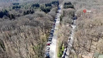 Korona virüsüne aldırış etmeyen vatandaşlar Belgrad Ormanı'na akın etti