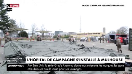 Coronavirus : l'hôpital militaire se construit à Mulhouse