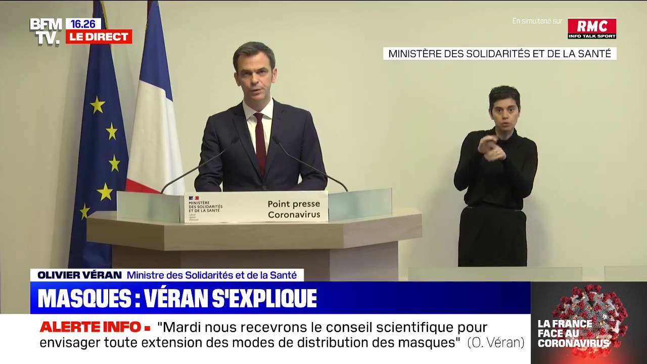 Olivier Véran: "J'invite toute personne qui dispose encore de masques à les remettre à la disposition des soignants"