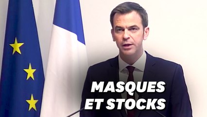 Véran assume une stratégie contrainte par un stock de masques limité