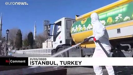 Disinfection of Istanbul's historic Sultanahmet district