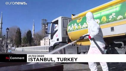 Disinfection of Istanbul's historic Sultanahmet district