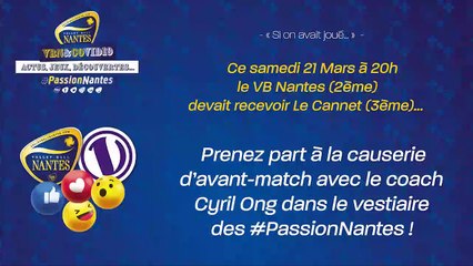 La causerie d'avant-match avec le coach Cyril ONG