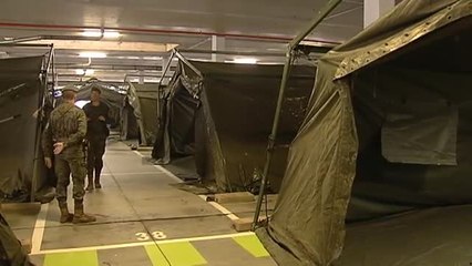 Asturias ultima los preparativos en los hospitales de campaña instalados en Oviedo y Gijón