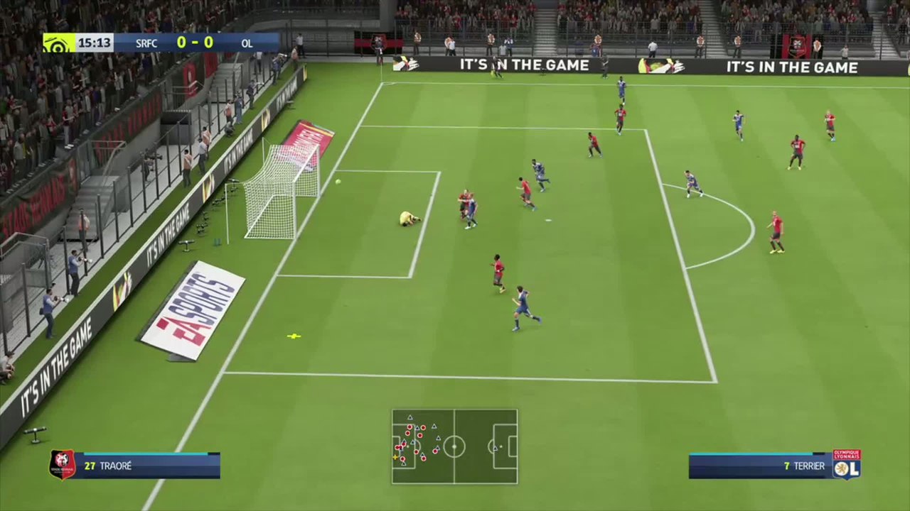 Stade Rennais - OL sur FIFA 20 : résumé et buts (L1 - 30e journée)