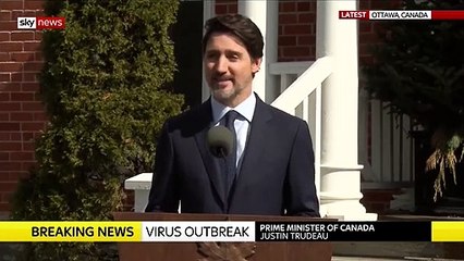 Canadian PM Justin Trudeau self-isolating over COVID-19