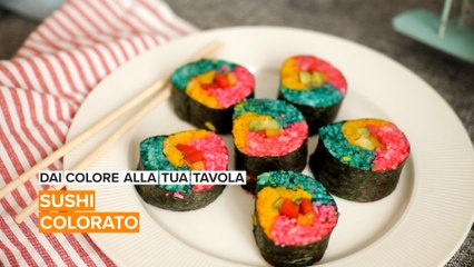 Dai colore alla tua tavola: sushi colorato