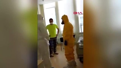 Putin'in koronavirüslü hastayla konuştuğu anların görüntüsü yayınlandı