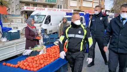 Edremit Körfezi'nin en büyük halk pazarında gıda dışında tezgah açılmasına izin verilmedi