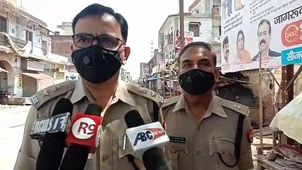 इटावा: कोरोना के चलते, एसपी ने लिया क्षेत्र का जायजा