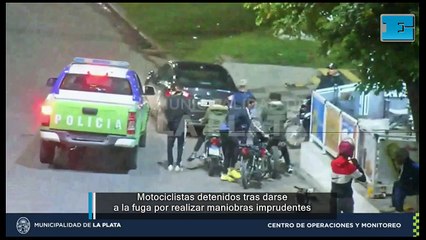 Motociclistas realizaron maniobras imprudentes, se dieron a la fuga y luego los detuvieron