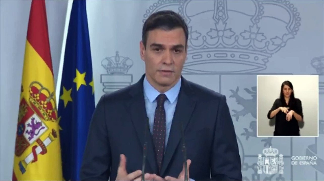 Sánchez: "Lo peor está por llegar. Va a llegar la ola más dura que pondrá al límite todas nuestrsa capacidades morales. No es el miedo el que nos mantiene encerrados en casa, es el coraje"
