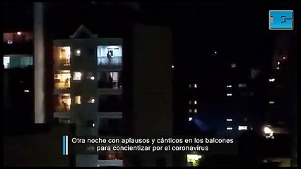 La Plata: otra noche de aplausos y cánticos para concientizar por el coronavirus
