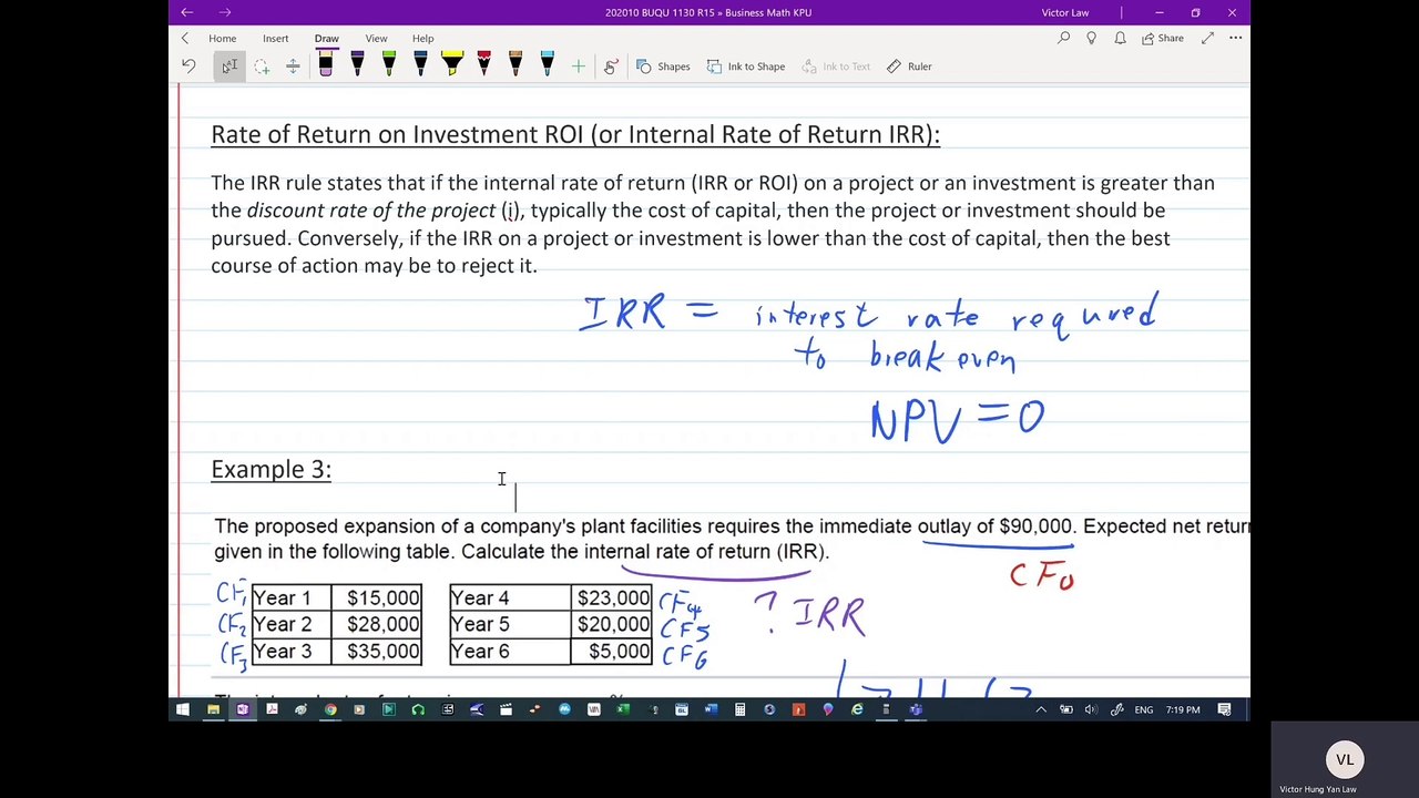 Investment Decision Applications 003