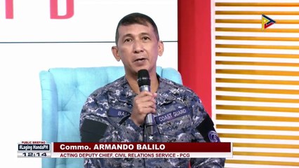 Paalala ni PCG Civil Relations Service Acting Deputy Chief Commo. Armando Balilo tungkol sa tulong ng PCG