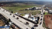 القوات التركية تسير دورية عسكرية منفردة ثانية على طريق M 4  في إدلب